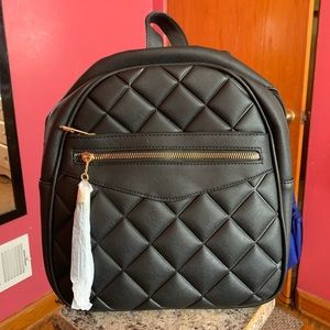 Black unused backpack